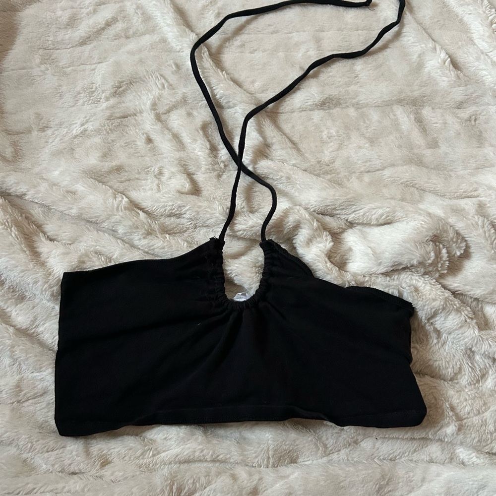 Garage Halter Tie Crop Top